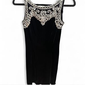 Scott McClintock Vintage Black and White Sheath Cocktail Dress Size 8 👑